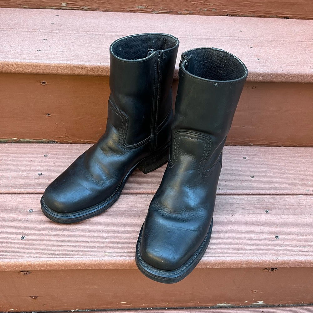 EUC Frye Engineer Boots, Black, Women’s 7.5